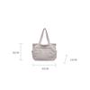 Casual Corduroy Handbag Zipper Closure Light and Large Capacity Shoulder Bags Solid Color Women's Daily Commuter Tote