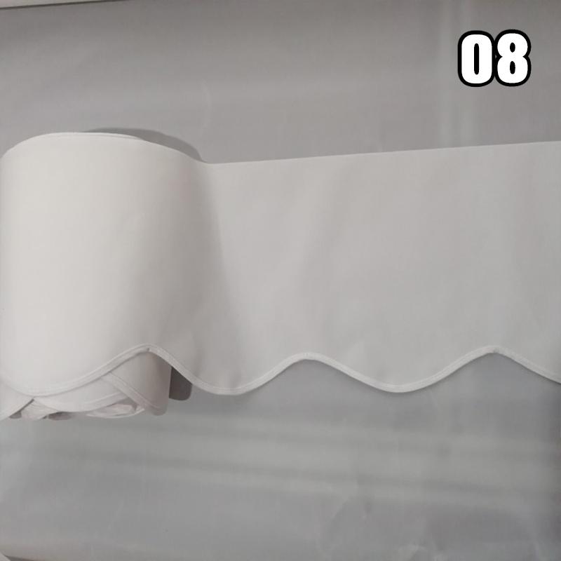 1M Retractable Patio Awning Replacement Fabric Windows Wavy Valance Durable Sunshade Canopy Cloth Waterproof Gray Beige Strips