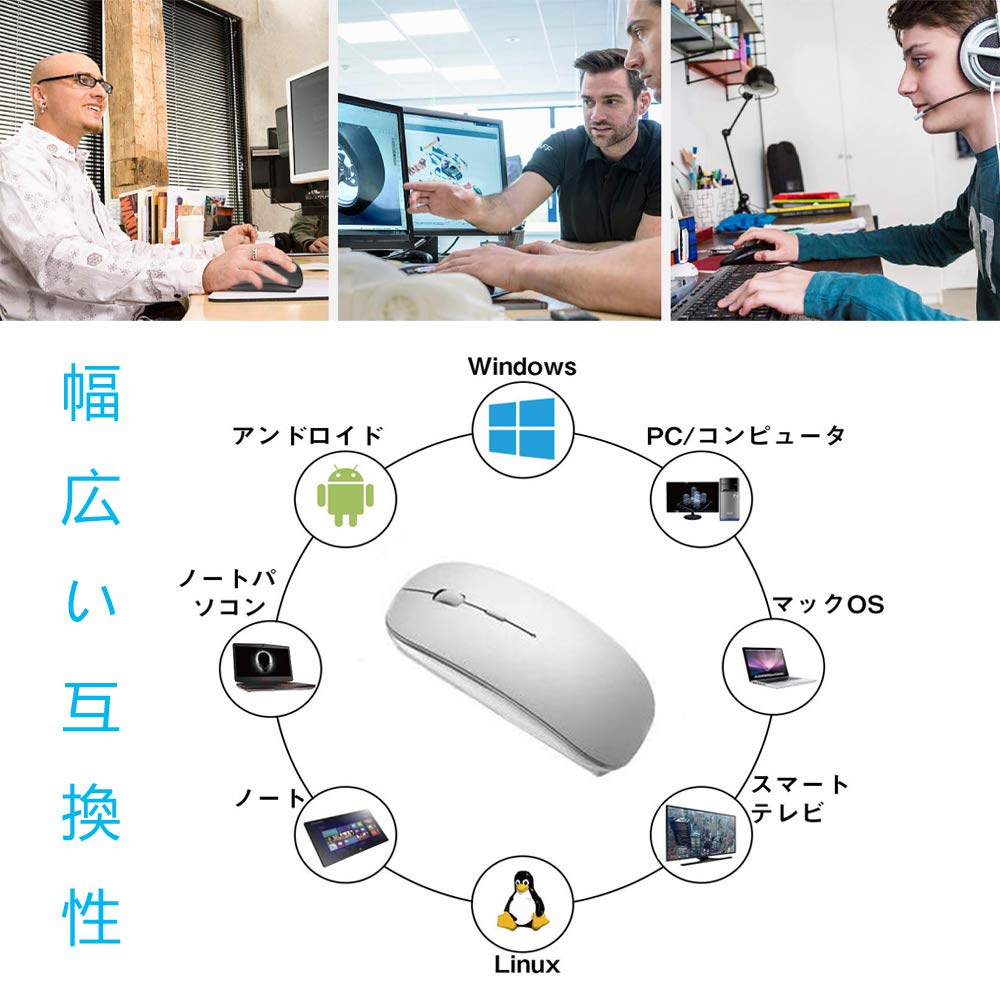 Перезаряжаемая Беспроводная Bluetooth 3DPI Высокосовместимая и сертифицированная TELEC Мышь Type-C, Тихая, Тонкая, Компактная, Мышь, Режим, Точность,