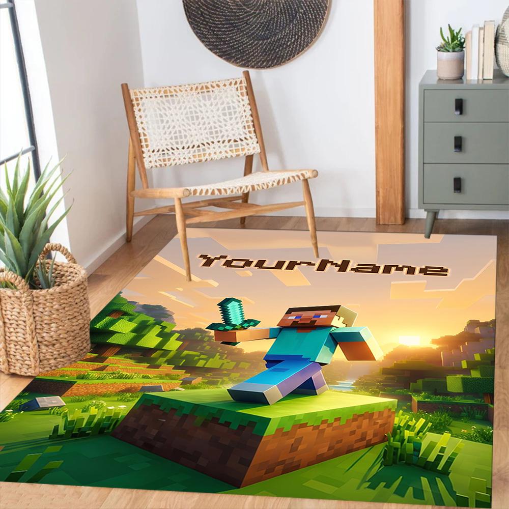Minecraft 97 Personalized Text Carpet Perfect for Dormitory Bedrooms Decorate room Playrooms Antislip Carpet Office home decor