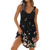 Women's Casual Daily Dating Outing Fashion Print Basic Sleeveless Loose Dress Bohemian Beach Dress Sleeveless Dress