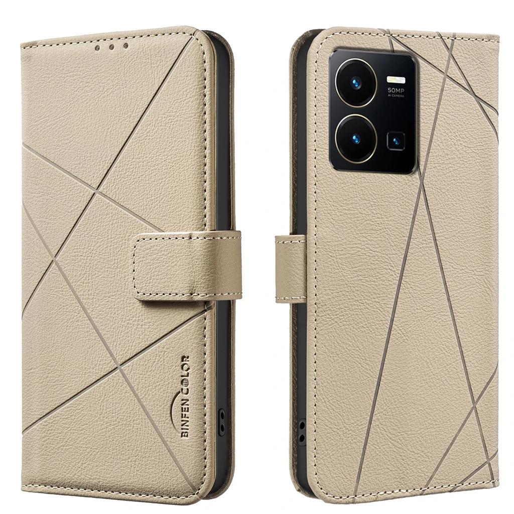 Кожаный чехол-книжка с магнитным клапаном и держателем для карт для VIVO Y35 4G Y22S Y21 Y21S Y33S Y11 Y15 Y12 Y17 Y20