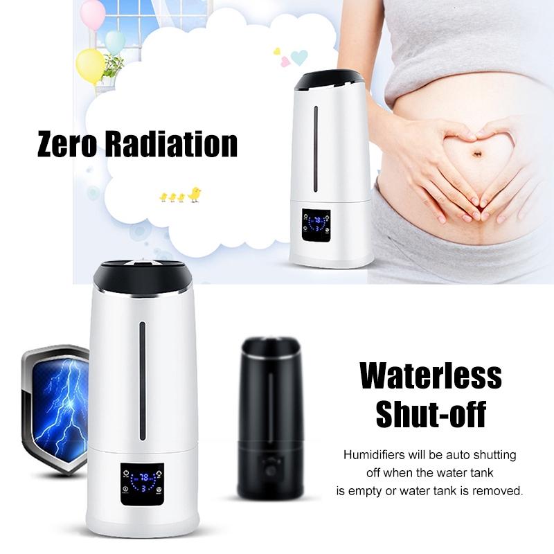 6500ML Household Air Humidifier Remote Control LCD Screen Ultrasonic Humidifier Diffuser Mist Maker Cool Mist Purifier 210x180x460mm