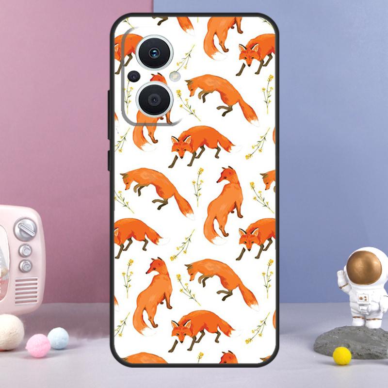 Мультяшные лисы Животное Чехол Для OPPO Reno 11 F 12F 13F 14F 10 12 13 14 Pro 7 8 Lite OPPO Find X9 X6 X5 X8 Pro Чехол