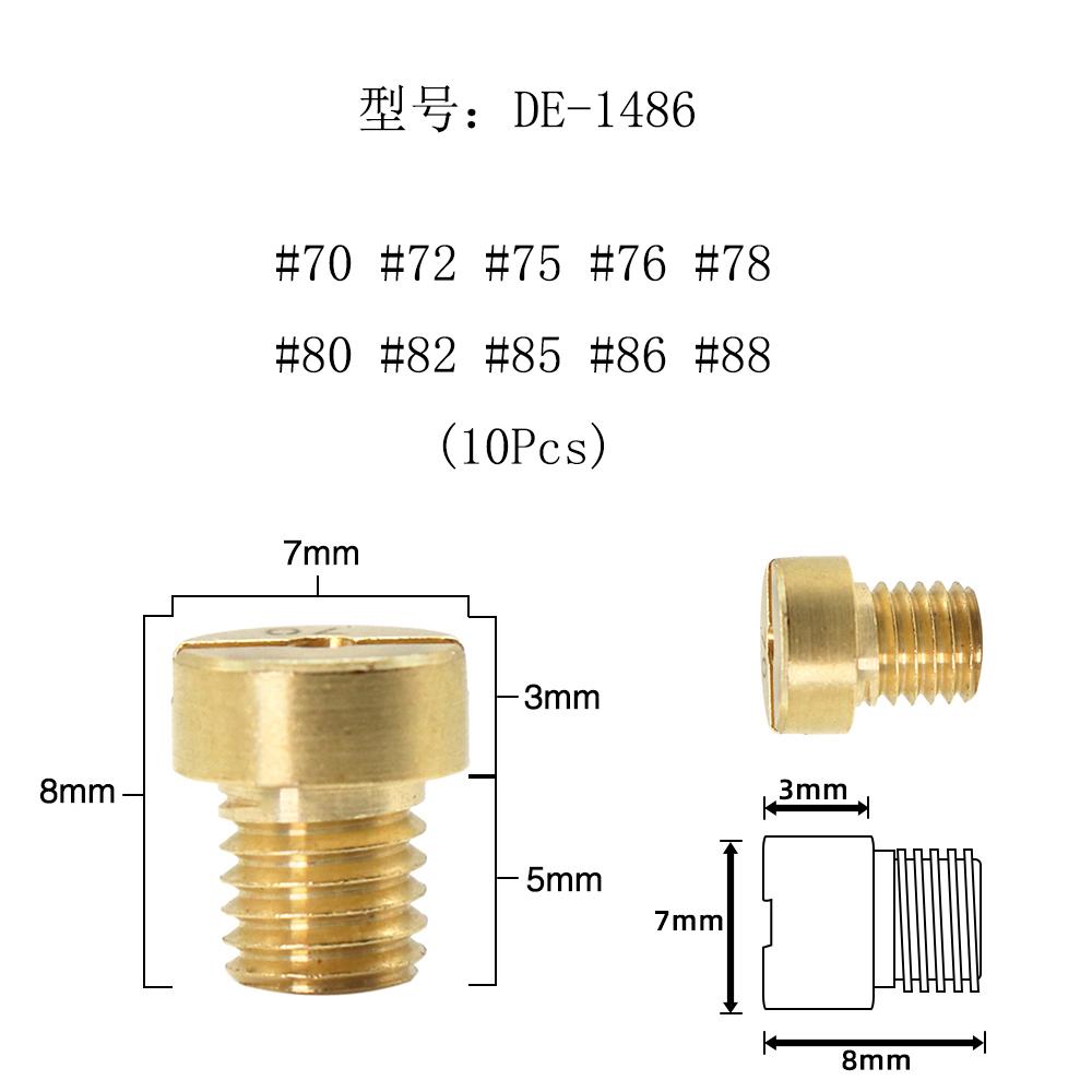 ZSDTRP Carburetor Idle Main jet For PHBG Carburetor Jets For Dellorto PHBG Carb Main Injector Dellort 1486 Idle Pilot Main Jet