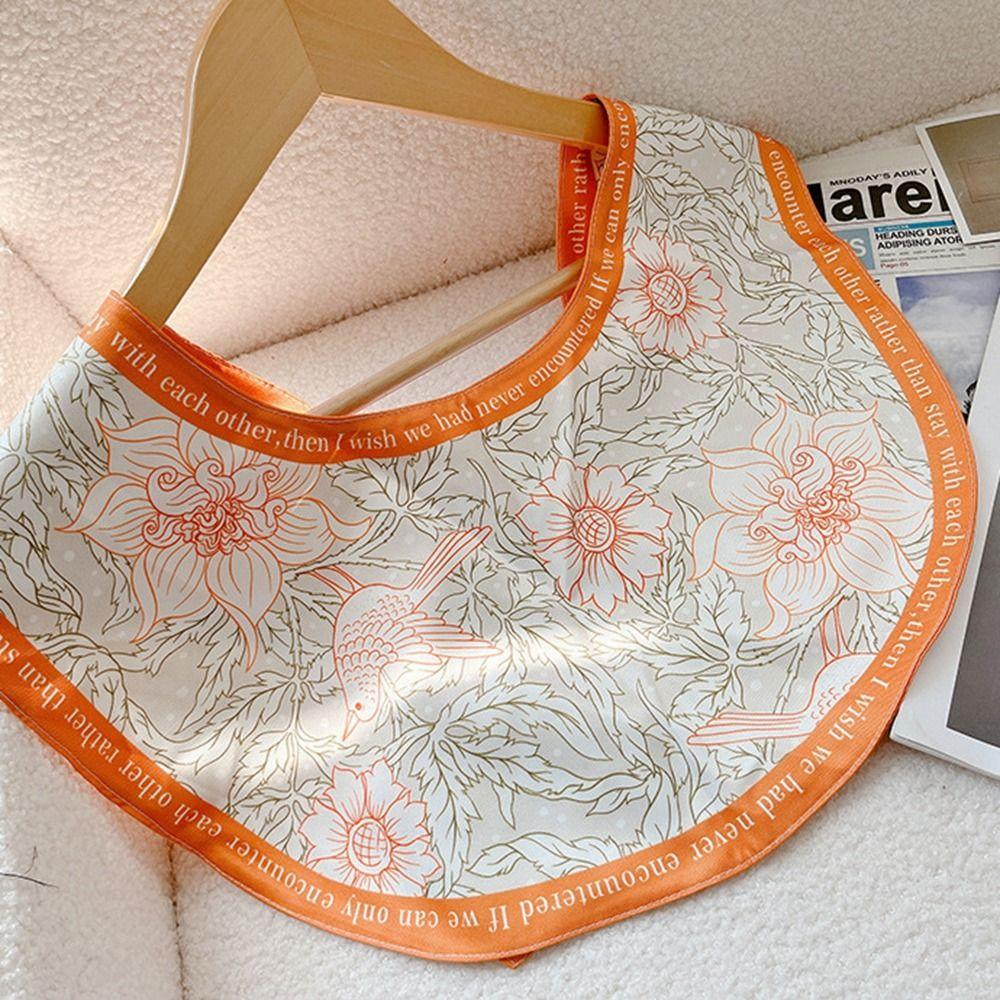 Bow Clothing Accessories Fake Collar Female Shawl Silk Scarf Printed Scarf Korean Style Scarves