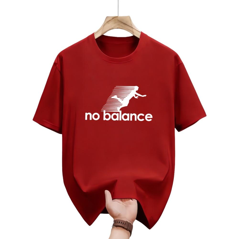 Unisexs No Balance Humorous Graphic Oversized Tshirt Casual Streetwear Short Sleeve Tee For Everyday Wear Urban Style Tops