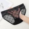 Sexy Net Yarn Panties Women Low Waist Transparent Briefs K142