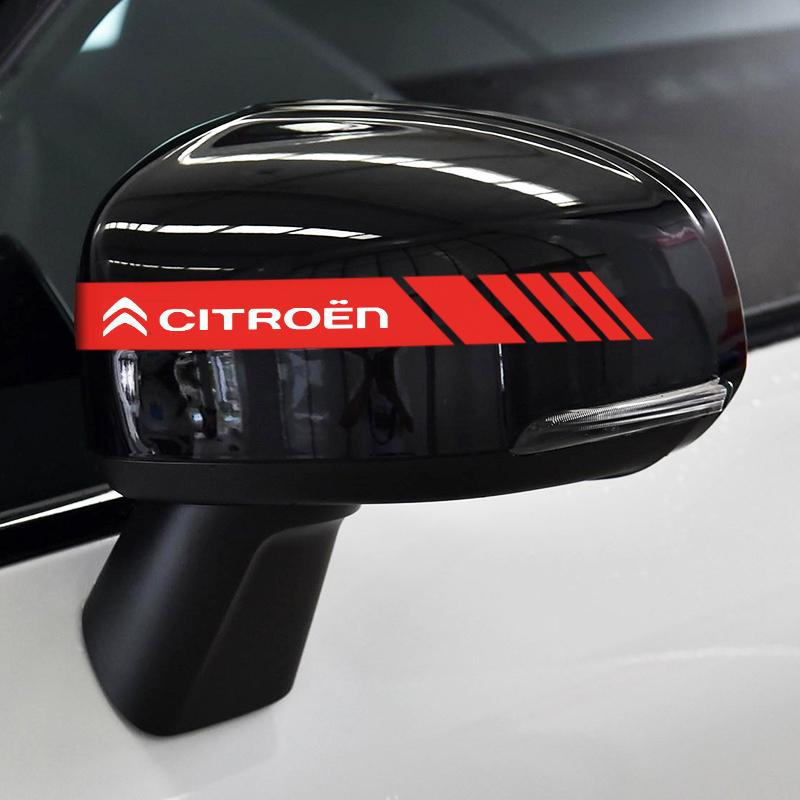 20*2cm Car Rearview Mirror Side Decal Stripe Sticker Vehicle Body Accessories for Citroen C1 C2 C3 C4 C5 C6 C8 C4L DS3 DS4 DS5 alq123