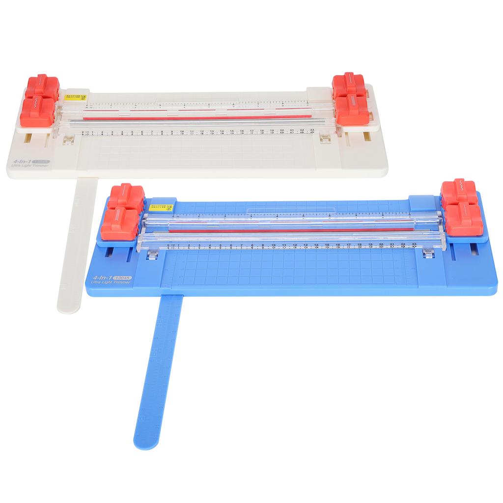 Резак для бумаги 4 в 1, портативный фототриммер с роликами, точками, прямой волнистой линией биговки