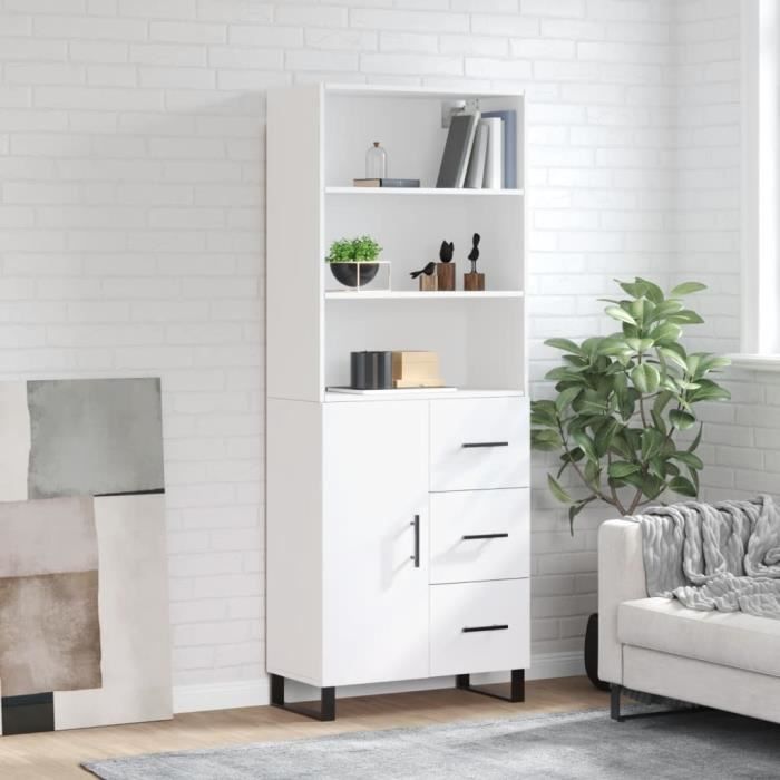 VidaXL Highboard White 69.5x34x180 Cm Engineered Wood 3189469