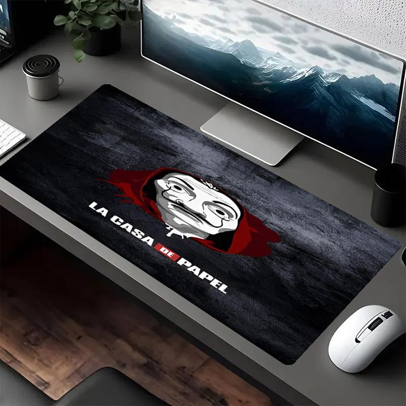 La Casa De Papel Theme Mouse Pad, Non Slip Rubber Base, Multifunctional Office & Home Decor, Perfect for Workspace Personalization.