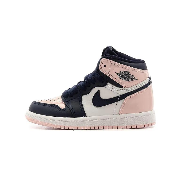 Air Jordan 1 Retro High OG SE PreSchool 'Bubble Gum' (Unisex) Atmosphere / White / Laser Pink / Obsidian Kids' Basketball Shoes CU0449 641