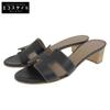 Oasis Sandals Women's Black Size 35 1/2 Shoes Black leatherUsed