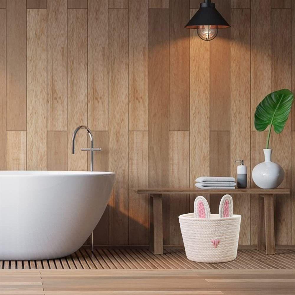 Empty Easter Baskets for Kids Woven Storage Basket with Handle Durable Easter Gifts