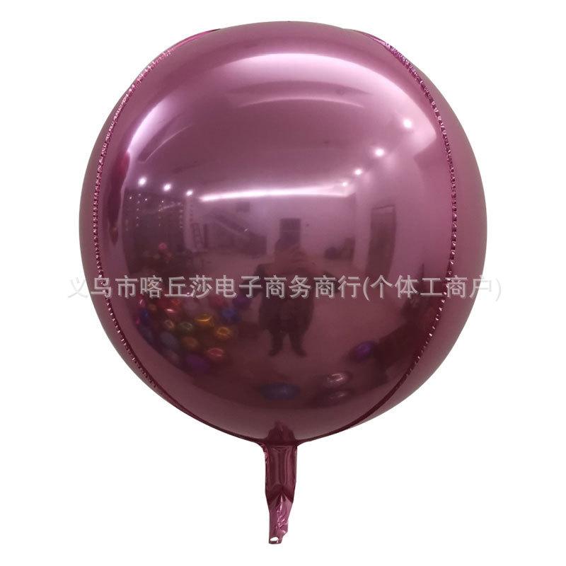 4D Aluminum Film Balloon 18-Inch Three-Dimensional Round Floating Sky Wedding Outdoor Photo Wedding Birthday Party Decoration Balloon