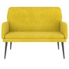 351420 vidaXL Bench Yellow 108x79x79 Cm Velvet
