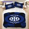 Inter Milan Legacy: Blue Passion Bedding (1 * duvet cover + 2 * pillowcase, without core) Soft and comfortable Christmas birthday gift