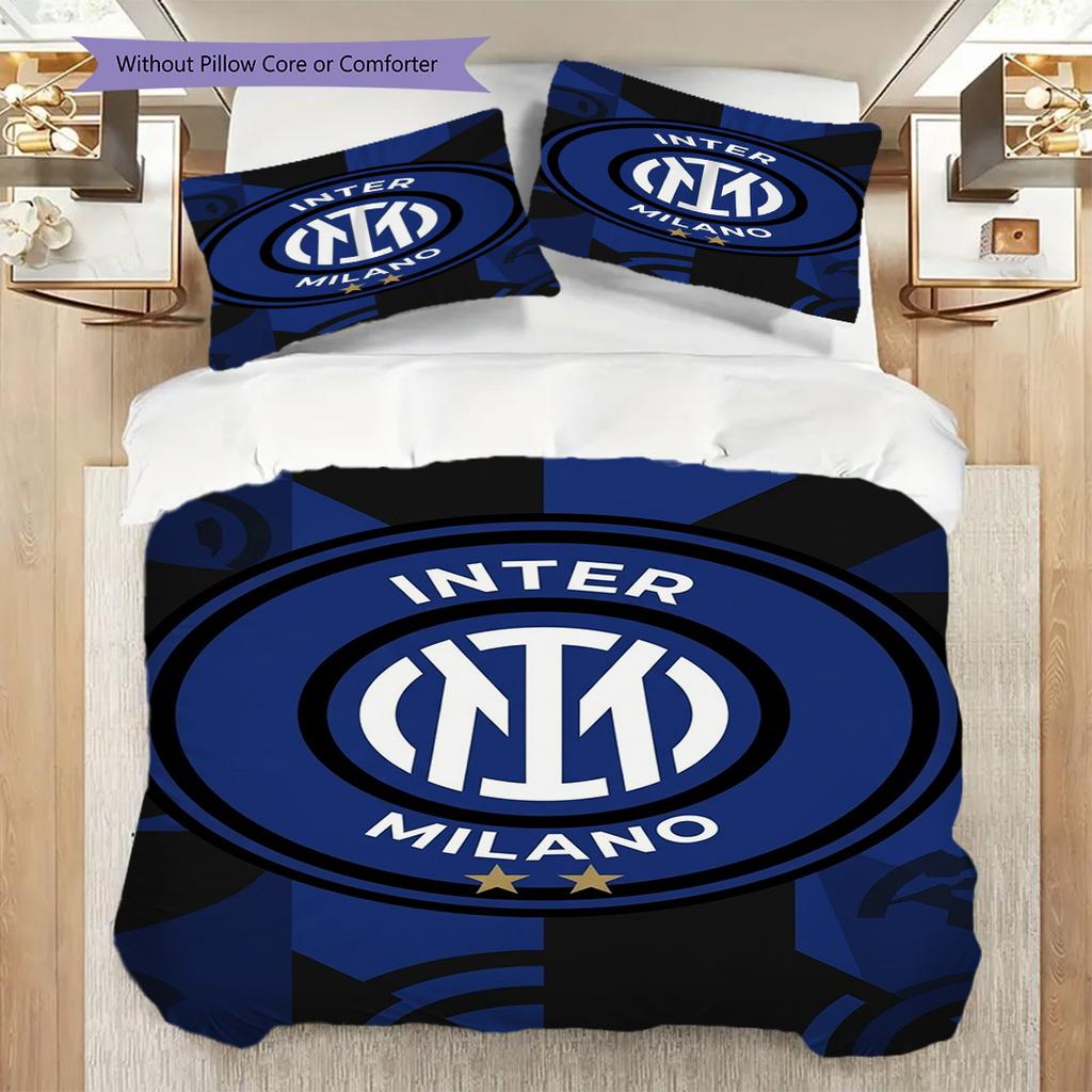 Inter Milan Legacy: Blue Passion Bedding (1 * duvet cover + 2 * pillowcase, without core) Soft and comfortable Christmas birthday gift