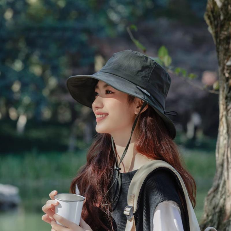 2025 шляпа женская летняя защита от ультрафиолета защита от солнца альпинизм быстросохнущая шляпа рыбака ветрозащитная веревка шляпа от солнца