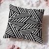 Geometric Line Texture Cushion Cover Premium Comfort Reversible Pillow Cove Two in One Design for Any Room  Car Interior