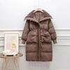 Cotton Jacket for Women In Winter, Mid Length Fashionable Design, Cotton Jacket Over Knee Length, Large Lapel Cotton Jacket