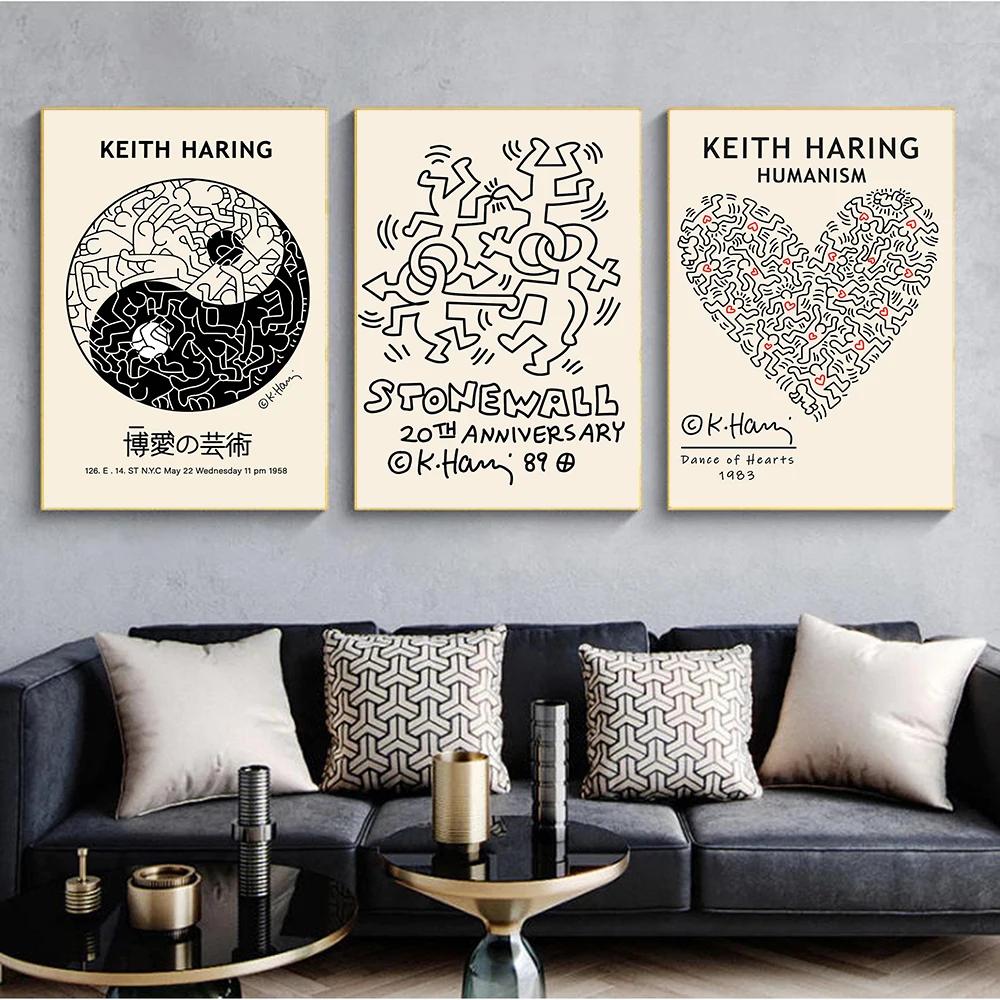 Современная абстрактная эстетика настенное искусство ретро поп фигурка HD масло на холсте постер печать для дома спальня гостиная декор подарок без рамки