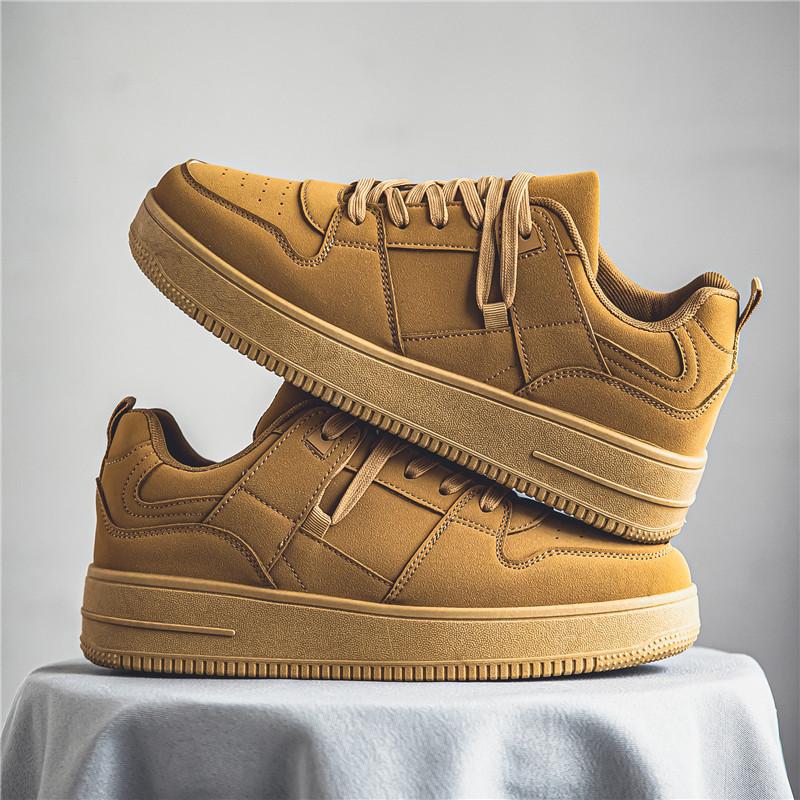 Pure black men's shoes new summer versatile thick-soled heightening casual board shoes youth sports shoes