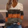 Summer New Fashion 2025 Women’s Casual  Long Sleeve Printed T-shirt