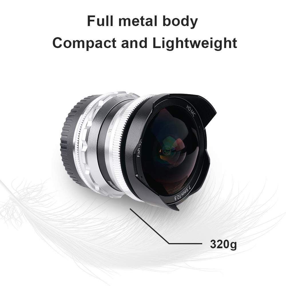 Сменный объектив для камеры PERGEAR, сверхширокоугольный объектив типа «рыбий глаз», ручной фиксированный фокус, совместимый с SONY NEX FS5 A6000 A6100 A6300 A6400