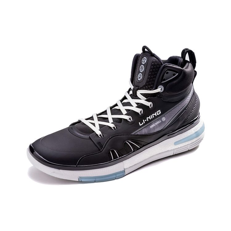 Баскетбольные кроссовки Li Ning 937 Full Palm Cushioning, износостойкие, нескользящие, высокие, в стиле ретро, мужские кроссовки, черные ABAR009-5