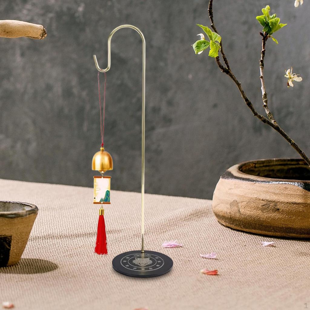 Desktop Wind Chime Holder Calligraphy Brush Hanger Decorative Hanging Stand for Living