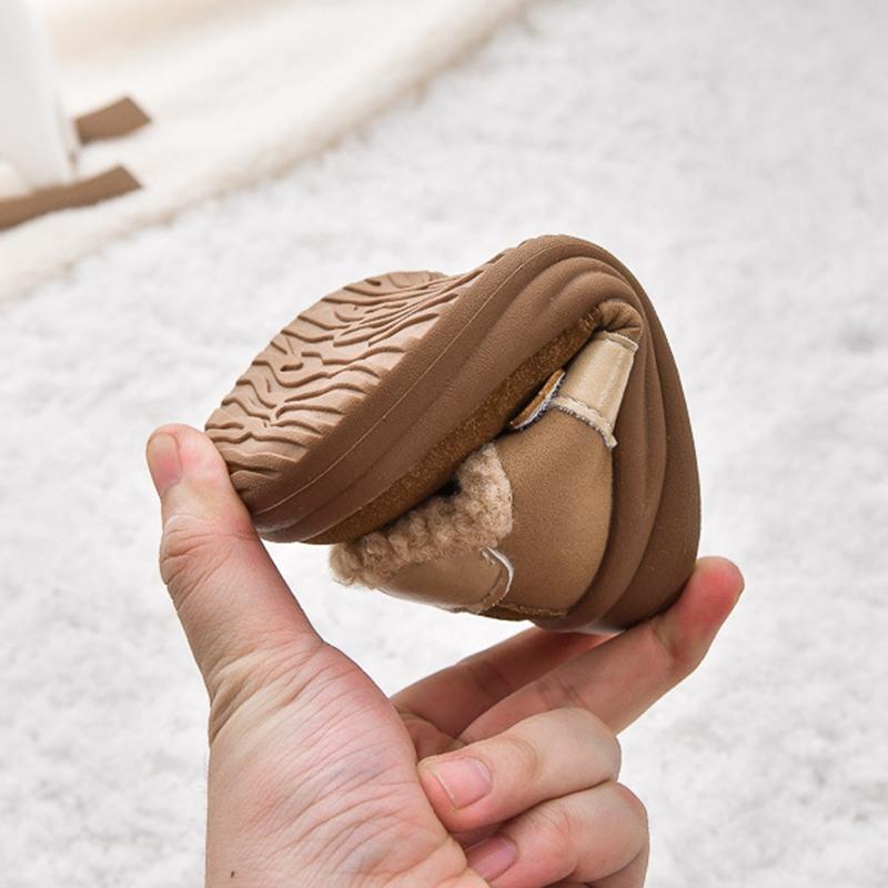 Зимние плюшевые модные трендовые повседневные спортивные туфли для детей, нескользящие, теплые, для мальчиков, с неглубоким вырезом, универсальные зимние кроссовки
