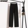 DIMANAF 2024 Большие размеры Летние длинные брюки Женские брюки Свободные прямые оборки Женские базовые брюки Широкие брюки 4XL