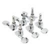 Small Square Fully Enclosed Locking Tuners 3L 3R Metal String Tuning Pegs Guitar Accessories Silver