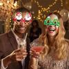 Creative Christmas Decorative Paper Glasses Gingerbread Man Santa Claus Reindeer Eyewear New Year Party Photoshoot Props