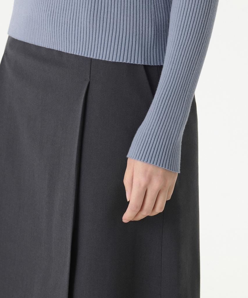 MUSINSA STANDARD WOMAN Women'S Ribbed Slim Square Neck Knit [Blue Grey]