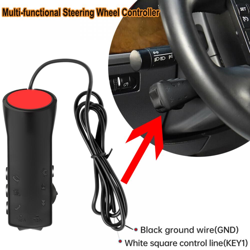 Universal Multi-functional Steering Wheel Controller Car Steering Wheel Remote Control Button for Car Radio GPS DVD Navigation