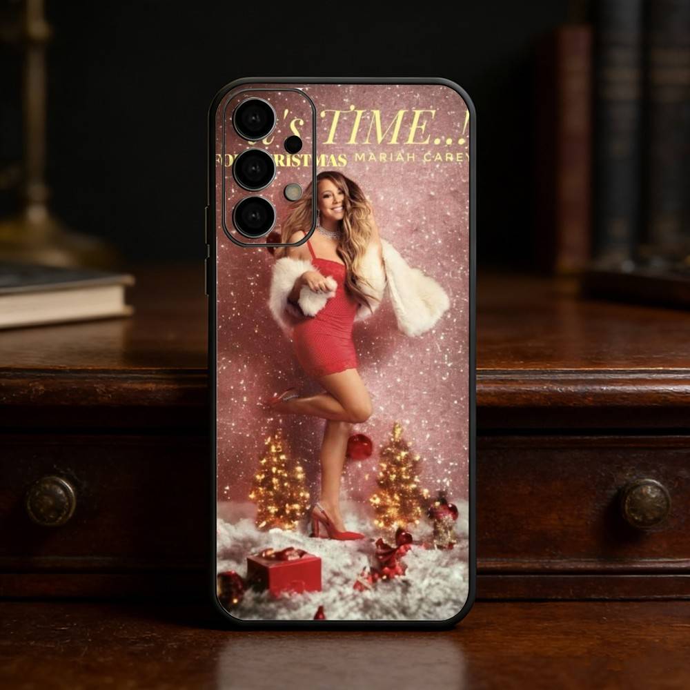 M-Mariah Singer Carey Christmas Phone Case For Samsung S25,S24,S21,S22,S23,S30,Ultra,S20,Plus,Fe,Lite Black Shell