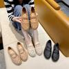 2025 новые летние одинарные туфли женские с неглубоким воротом и плоским дном на низком каблуке верхняя одежда с одной педалью повседневные сандалии с сумкой на голову полуперетаскивание