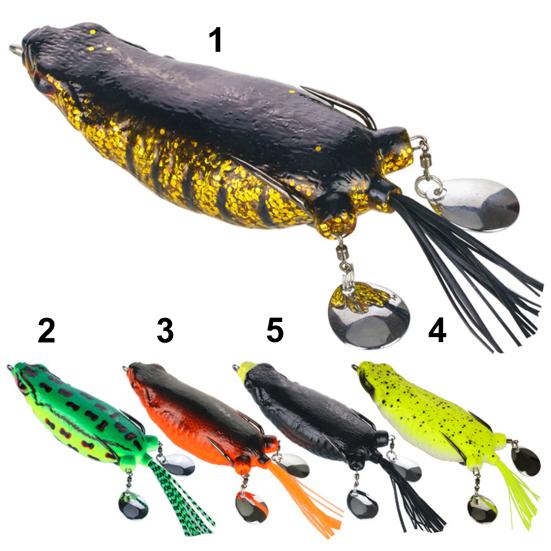 9см/25г Силиконовая Огромная Приманка Лягушка Красочная Лопатка Двойная Блестка Мягкая Искусственная Приманка Лягушка