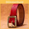Casual Genuine Leather Belt With Alloy Pin Closure And Wide Fit For Men And Women