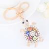 Y2k Fashion Creativity Animals Little Turtles Keychains Metal Diamond Personality Key Chain Women's Bag Car Keyring Accessories