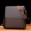 Men's Soft Leather One-shoulder Casual Messenger Bag Business Briefcase Diagonal Vertical Messenger Bag