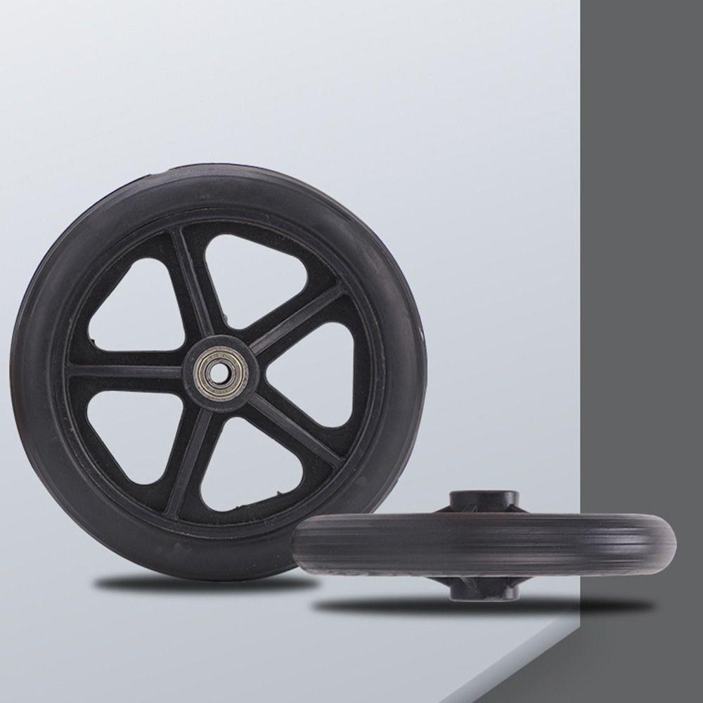 Rubber Shopping Cart Wheels 6/7/8Inch Wheelchair Front Castor Universal Solid Tire Wheel