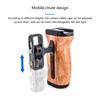 Ergonomic Wood Handgrip Cold Shoe Extension Handle for Camera Stabilization and Fill Light Accessory Mounting