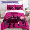 3pcs Custom Name Gorillaz Bedding Set Duvet Cover Closure Includes 1 Duvet Cover & 2 Pillowcases, Soft and Comfortable for All Seasons.