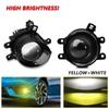 2PCS T08 LED Spotlights Front Fog Lights 6000LM High Brightness 3000K/5500K Projector Glass Lens Headlights 9-16V Universal