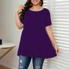 Women's Summer Trend Printed Short Sleeve Large Size Round Neck T-shirt