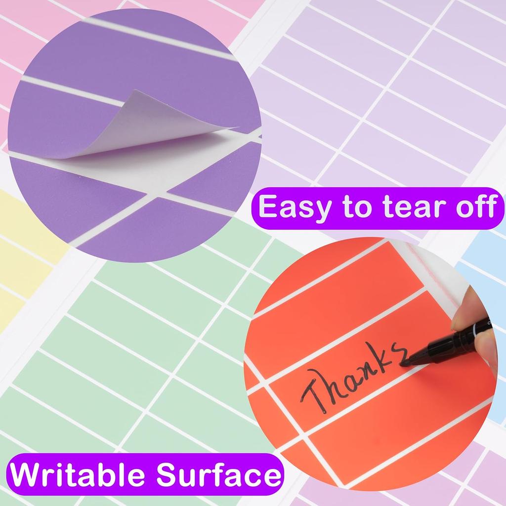 YSHIHE Colored Label Sticker in 12 Colors,3 x 1 Inch Rectangle Color- Coding Labels,Self-Adhesive Color Stickers for Inventory,Office - 480 Pack